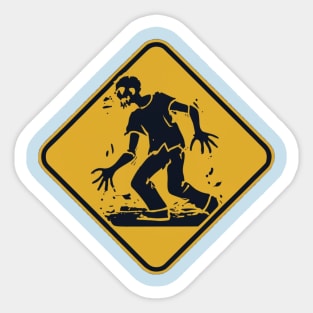 Zombie Warning Sticker